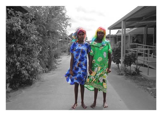 Australian Indigenous (Aboriginal and Torres Strait Islander) artwork by NAOMI HOBSON of Miscellaneous Artists. The title is Rainbow Twins. [NH202007008P_1-5] (310GSM Cotton Rag Art Paper)