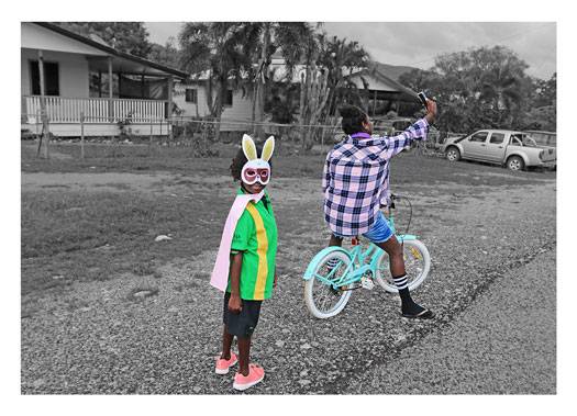 Australian Indigenous (Aboriginal and Torres Strait Islander) artwork by NAOMI HOBSON of Miscellaneous Artists. The title is Road Play. [NH201901005P_1-5] (310GSM Cotton Rag Art Paper)