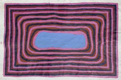 Australian Indigenous (Aboriginal and Torres Strait Islander) artwork by EUNICE NAPANANGKA JACK of Ikuntji Artists. The title is Rockholes at Tjukurrla. [IKP95EJ275] (Acrylic on Paper)