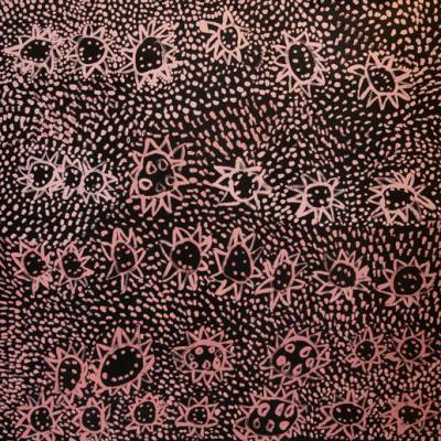 Australian Indigenous (Aboriginal and Torres Strait Islander) artwork by CORNELIA TIPUAMANTUMIRRI of Munupi Artists. The title is Rokini. [13-392] (Ochre on Linen)