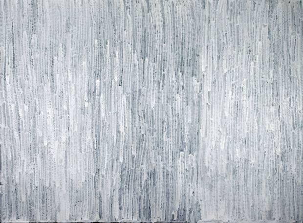 Australian Indigenous (Aboriginal and Torres Strait Islander) artwork by KUTUNGKA NAPANANGKA of Ikuntji Artists. The title is Salt Lake. [IK04KN137] (Acrylic on Belgian Linen)