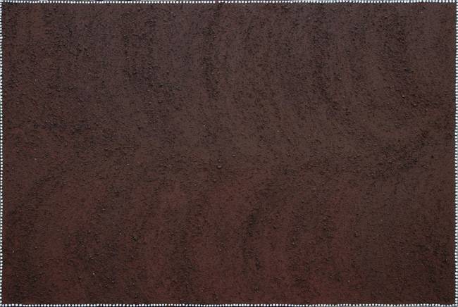 Australian Indigenous (Aboriginal and Torres Strait Islander) artwork by DAVID COX of Warmun Artists. The title is Sing Out Spring - Yiyili Country. [WAC 348/08] (Natural Ochre and Pigments on Canvas)