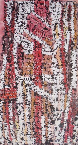 Australian Indigenous (Aboriginal and Torres Strait Islander) artwork by JOSHUA BONSON of Miscellaneous Artists. The title is Skin. [JB0565] (Synthetic Polymer Paint on Canvas)