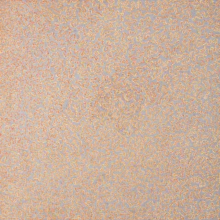 Australian Indigenous (Aboriginal and Torres Strait Islander) artwork by JOSEPH JURRA TJAPALTJARRI of Papunya Tula Artists. The title is Soakage Water Site -  Ngatjapirritji. [JJ0502097] (Acrylic on Belgian Linen)