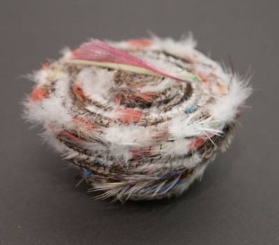 Australian Indigenous (Aboriginal and Torres Strait Islander) artwork by LISA WAUP of Baluk Artists. The title is Spirit. [225-15] (Found Materials and Fibres)