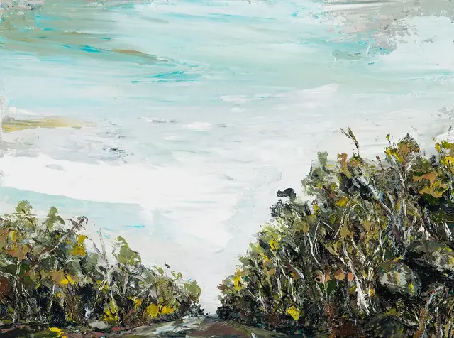 Australian Indigenous (Aboriginal and Torres Strait Islander) artwork by AMANDA PENROSE HART of Miscellaneous Artists. The title is The Road. [APH201706036] (Oil on Canvas)