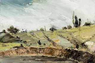 Australian Indigenous (Aboriginal and Torres Strait Islander) artwork by AMANDA PENROSE HART of Miscellaneous Artists. The title is Trapped Rain. [APH201706038] (Oil on Board)