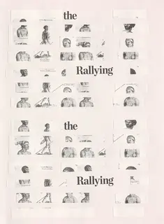Australian Indigenous (Aboriginal and Torres Strait Islander) artwork by BROOK ANDREW of . The title is The Rallying the Rallying (3/12). [N/A] (Photolithograph, with Collaged Photolithograph Elements - Edition of 12)