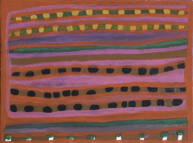 Australian Indigenous (Aboriginal and Torres Strait Islander) artwork by JUKUJA DOLLY SNELL of Mangkaja Artists. The title is Tali. [63/06] (Acrylic on Canvas)