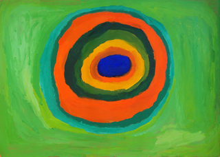 Australian Indigenous (Aboriginal and Torres Strait Islander) artwork by PAJI WAJINA HONEYCHILD YANKARR of Mangkaja Artists. The title is Thuori. [pc348/03] (Atelier Artist Acrylic on 11oz Canvas)