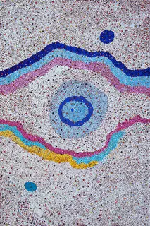 Australian Indigenous (Aboriginal and Torres Strait Islander) artwork by THERESA NOWEE of Warlayirti Artists (Balgo). The title is Tjurnu. [354/15] (Acrylic on Linen)