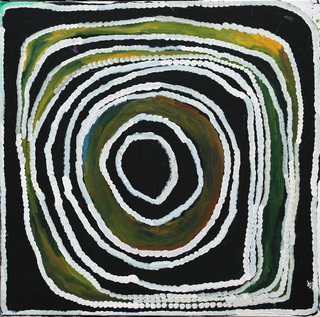 Australian Indigenous (Aboriginal and Torres Strait Islander) artwork by WAKARTU CORY SURPRISE of Mangkaja Artists. The title is Tarpu. [473/08] (Atelier Acrylic Paint on 14oz Canvas)