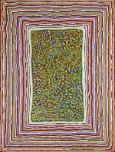 Australian Indigenous (Aboriginal and Torres Strait Islander) artwork by ALICE NAMPITJINPA of Ikuntji Artists. The title is Takubulangu. [IK07AN68] (Acrylic on Canvas)
