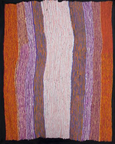 Australian Indigenous (Aboriginal and Torres Strait Islander) artwork by RAY KEN of Tjala Artists. The title is Tali - Sand Dune. [475-13] (Acrylic on Linen)