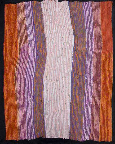 Australian Indigenous (Aboriginal and Torres Strait Islander) artwork by RAY KEN of Tjala Artists. The title is Tali - Sand Dune. [475-13] (Acrylic on Linen)