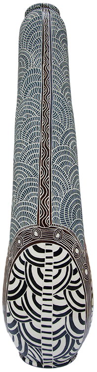 Australian Indigenous (Aboriginal and Torres Strait Islander) artwork by TJIMPUNA WILLIAMS of Ernabella Artists. The title is Tali (Sand Dunes). [280C-14] (Stoneware with Sgraffito)
