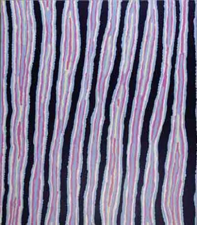 Australian Indigenous (Aboriginal and Torres Strait Islander) artwork by ALICE NAMPITJINPA of Ikuntji Artists. The title is Tali Tali. [IK07AN77] (Acrylic on Belgian Linen)