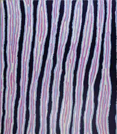 Australian Indigenous (Aboriginal and Torres Strait Islander) artwork by ALICE NAMPITJINPA of Ikuntji Artists. The title is Tali Tali. [IK07AN77] (Acrylic on Belgian Linen)