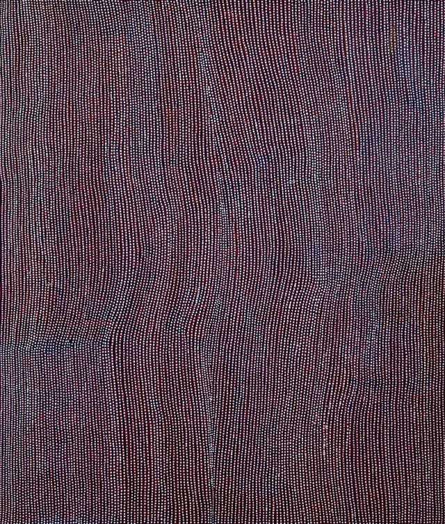 Australian Indigenous (Aboriginal and Torres Strait Islander) artwork by FLORRIE WATSON NAPANGATI of Papunya Tula Artists. The title is Tanyinki. [FW1007022] (Acrylic on Belgian Linen)