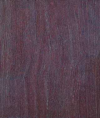 Australian Indigenous (Aboriginal and Torres Strait Islander) artwork by FLORRIE WATSON NAPANGATI of Papunya Tula Artists. The title is Tanyinki. [FW1007022] (Acrylic on Belgian Linen)