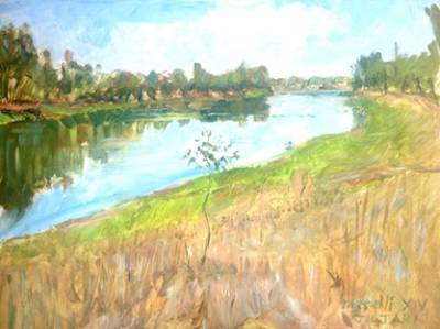 Australian Indigenous (Aboriginal and Torres Strait Islander) artwork by WESLEY MASELLI of Miscellaneous Artists. The title is The Jiljarri. [WM201602005] (Oil on Board)