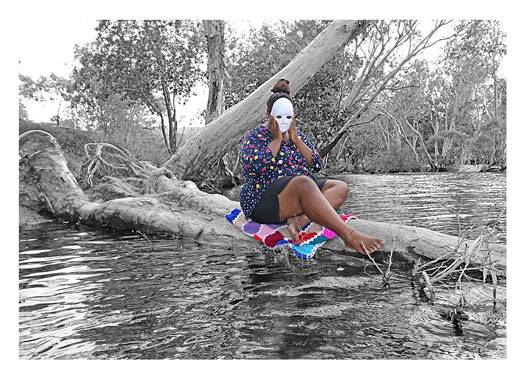 Australian Indigenous (Aboriginal and Torres Strait Islander) artwork by NAOMI HOBSON of Miscellaneous Artists. The title is They Will See You. [NH201901021P_1-5] (310GSM Cotton Rag Art Paper)