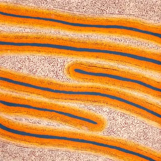 Australian Indigenous (Aboriginal and Torres Strait Islander) artwork by EILEEN NAPALTJARRI of Papunya Tula Artists. The title is Tjiturrulpa. [EN1005071] (Acrylic on Belgian Linen)