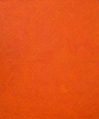 Australian Indigenous (Aboriginal and Torres Strait Islander) artwork by GEORGE TJUNGURRAYI of Papunya Tula Artists. The title is Tjulurulnga. [GT1104031] (Acrylic on Belgian Linen)