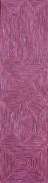 Australian Indigenous (Aboriginal and Torres Strait Islander) artwork by GEORGE TJUNGURRAYI of Papunya Tula Artists. The title is Tjulurulnga. [GT1211056] (Acrylic on Belgian Linen)