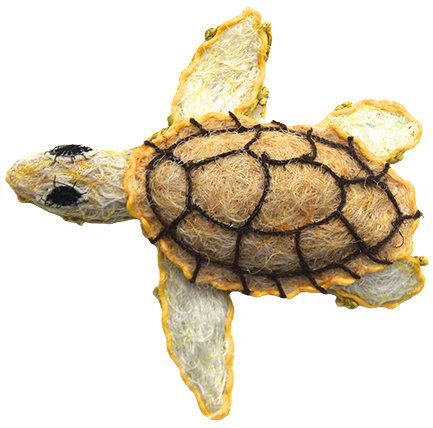 Australian Indigenous (Aboriginal and Torres Strait Islander) artwork by JIMMY JOHN THAIDAY of Erub Erwer Meta. The title is Tomas. [16-99] (Ghost Nets, Rope & Twine)