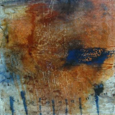 Australian Indigenous (Aboriginal and Torres Strait Islander) artwork by DAVID KELLY of Miscellaneous Artists. The title is Tuol Sleng - silent walls (2012). [Tuol Sleng_S-21_7-14] (Oil & Acrylic on Board)