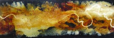 Australian Indigenous (Aboriginal and Torres Strait Islander) artwork by DAVID KELLY of Miscellaneous Artists. The title is Turkey Creek 4. [DK1206004] (Oil & Acrylic on Board)