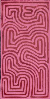 Australian Indigenous (Aboriginal and Torres Strait Islander) artwork by AUBREY TJANGALA of Papunya Tula Artists. The title is Untitled. [AT2408172] (Acrylic on Linen)