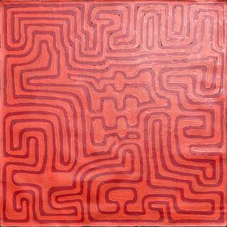 Australian Indigenous (Aboriginal and Torres Strait Islander) artwork by AUBREY TJANGALA of Papunya Tula Artists. The title is Untitled. [AT2408116] (Acrylic on Linen)