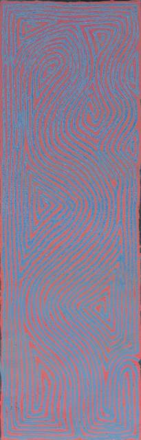 Australian Indigenous (Aboriginal and Torres Strait Islander) artwork by GEORGE TJUNGURRAYI of Papunya Tula Artists. The title is Untitled - Kanapuyinya. [GT2407160] (Acrylic on Linen)