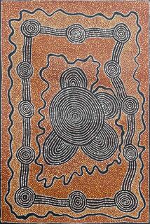 Australian Indigenous (Aboriginal and Torres Strait Islander) artwork by STEVEN NOLAN TJAPANANGKA of Papunya Tula Artists. The title is Untitled. [SN2410138] (Acrylic on Linen)