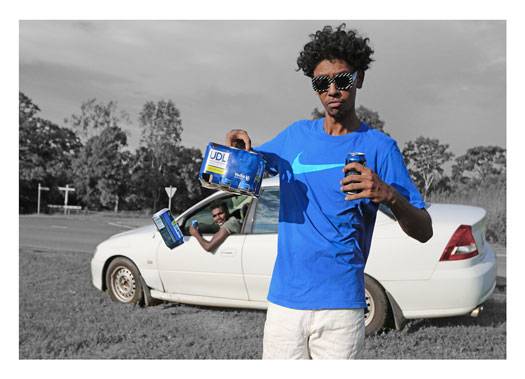 Australian Indigenous (Aboriginal and Torres Strait Islander) artwork by NAOMI HOBSON of Miscellaneous Artists. The title is UDL White Holden. [NH201901018P_1-5] (310GSM Cotton Rag Art Paper)