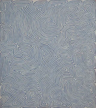 Australian Indigenous (Aboriginal and Torres Strait Islander) artwork by RONNIE TJAMPITJINPA of Papunya Tula Artists. The title is Umari. [RT1101063] (Acrylic on Belgian Linen)