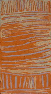 Australian Indigenous (Aboriginal and Torres Strait Islander) artwork by TJUNKIYA NAPALTJARRI of Papunya Tula Artists. The title is Umari. [TN0803156] (Acrylic on Canvas)