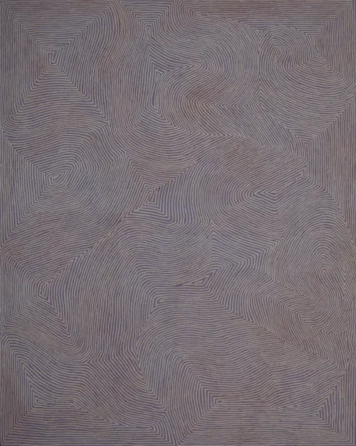 Australian Indigenous (Aboriginal and Torres Strait Islander) artwork by GEORGE TJUNGURRAYI of Papunya Tula Artists. The title is Unkunya. [GT1010039] (Acrylic on Belgian Linen)