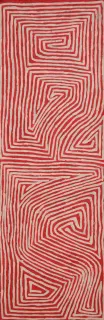 Australian Indigenous (Aboriginal and Torres Strait Islander) artwork by GEORGE TJUNGURRAYI of Papunya Tula Artists. The title is Unkunya. [GT1110047] (Acrylic on Belgian Linen)