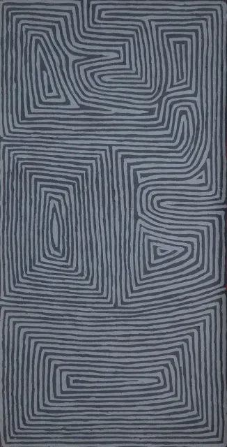 Australian Indigenous (Aboriginal and Torres Strait Islander) artwork by GEORGE TJUNGURRAYI of Papunya Tula Artists. The title is Unkunya. [GT1302061] (Acrylic on Belgian Linen)