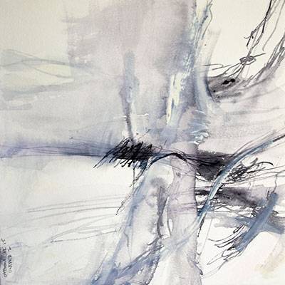 Australian Indigenous (Aboriginal and Torres Strait Islander) artwork by VICTORIA CATTONI of Miscellaneous Artists. The title is Untitled 1, 12.14. [VC_wp2-6_2014] (Watercolour on Paper)