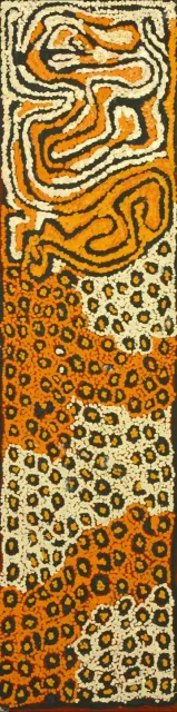 Australian Indigenous (Aboriginal and Torres Strait Islander) artwork by WALANGKURA NAPANANGKA (UTA UTA) of Papunya Tula Artists. The title is Untitled. [WN0405092] (Acrylic on Belgian Linen)