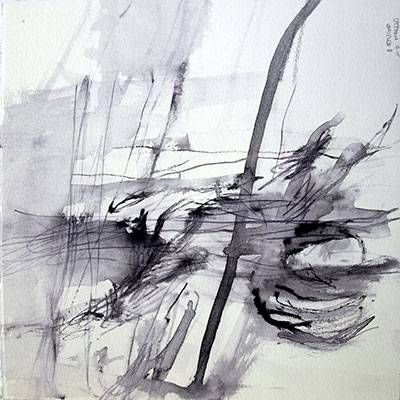 Australian Indigenous (Aboriginal and Torres Strait Islander) artwork by VICTORIA CATTONI of Miscellaneous Artists. The title is Untitled 2, 12.14. [VC_wp2-7_2014] (Watercolour on Paper)