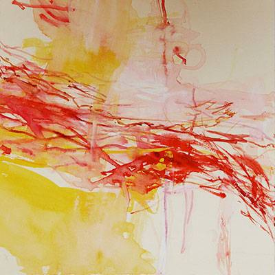 Australian Indigenous (Aboriginal and Torres Strait Islander) artwork by VICTORIA CATTONI of Miscellaneous Artists. The title is Untitled 3, 02.15. [VC_wp3-16_2015] (Watercolour on Paper)