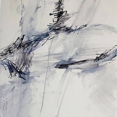 Australian Indigenous (Aboriginal and Torres Strait Islander) artwork by VICTORIA CATTONI of Miscellaneous Artists. The title is Untitled 3, 12.14. [VC_wp2-8_2014] (Watercolour on Paper )