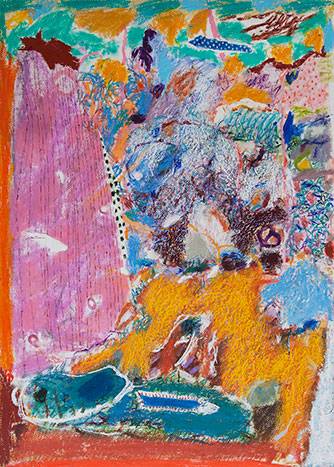 Australian Indigenous (Aboriginal and Torres Strait Islander) artwork by RAJNISH KAUR of Miscellaneous Artists. The title is Untitled. [RK_3-3_2013] (Oil Pastel on Paper)