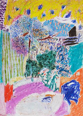 Australian Indigenous (Aboriginal and Torres Strait Islander) artwork by RAJNISH KAUR of Miscellaneous Artists. The title is Untitled. [RK_3-8_2013] (Oil Pastel on Paper)