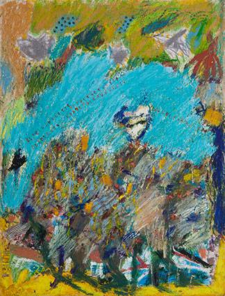 Australian Indigenous (Aboriginal and Torres Strait Islander) artwork by RAJNISH KAUR of Miscellaneous Artists. The title is Untitled. [RK_4-1_2013] (Oil Pastel on Paper)